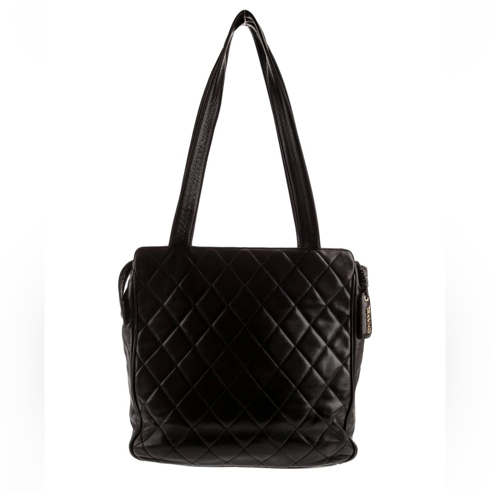 AUTHENTIC CHANEL shoulder bag dark brown leather - Picture 5 of 14